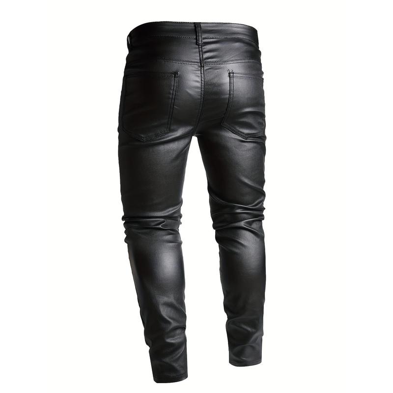 Mens ultra-stretch skinny jeans-fashion chic street style with durable coated finish-ultra-comfortable casual wear