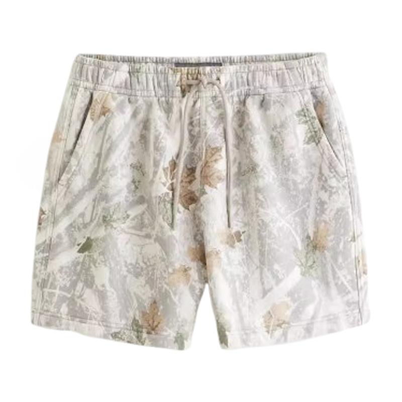 Unisex camo Shorts for Outdoor Activities with Maple Leaf Prin