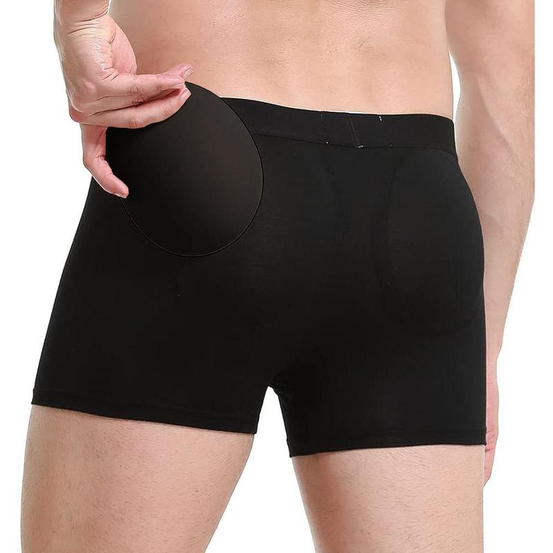 Mens Boxer Underwear Padded Shorts Butt Lifter Shapewear Hip Butt Enhancer Briefs Booty Booster Molded Boyshorts Menswear Innerwear