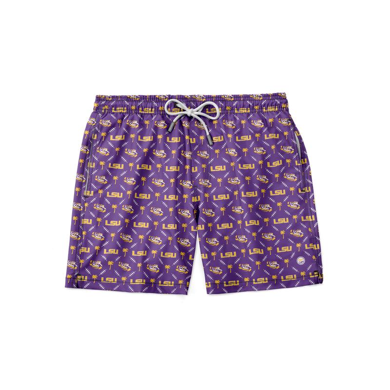 LSU Tigers Men’s Palm Set Trunks