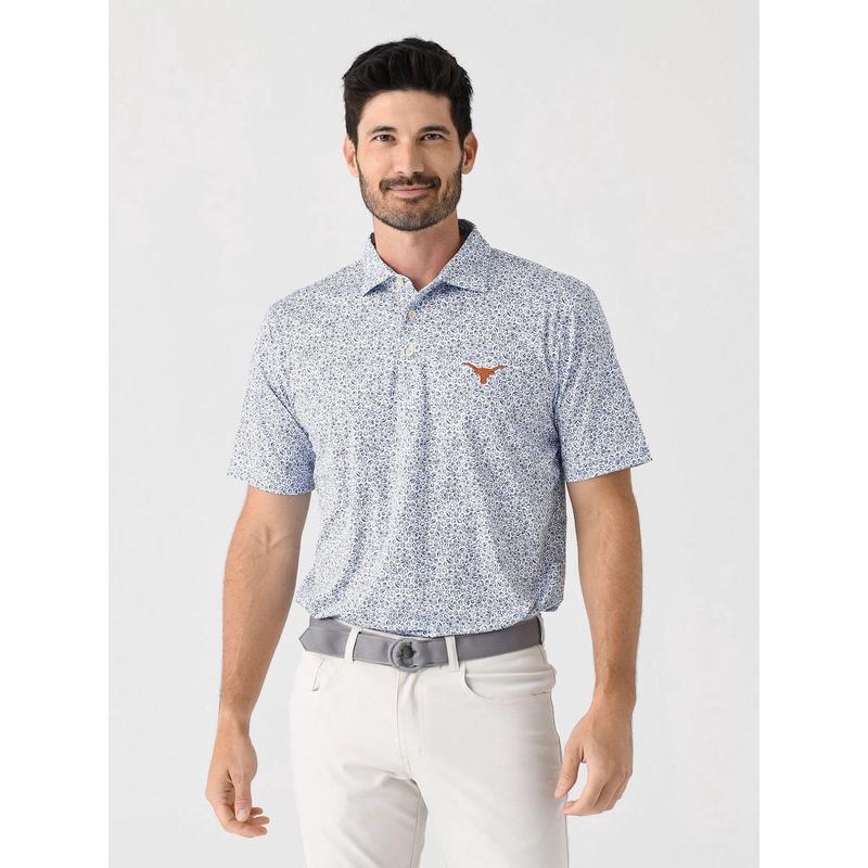 PETER MILLAR                                             Collegiate Texas Longhorns Men's Blitz Performance Jersey Polo