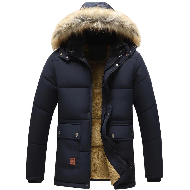 Men's Zippered Thick Plush Lined Jacket With Removable Hood For Warm And Casual Outdoor Wear In Winter