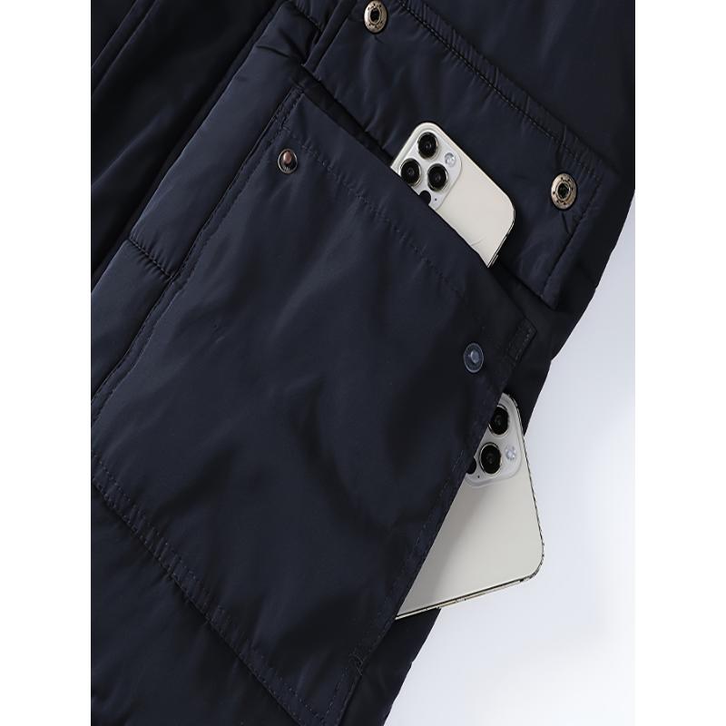 Men's Zippered Thick Plush Lined Jacket With Removable Hood For Warm And Casual Outdoor Wear In Winter