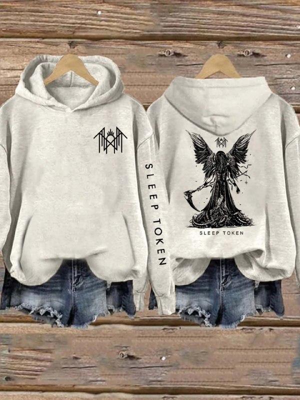 Sleep Token Hoodie 2 sides and left sleeve Print Logo Take Me Back To Eden Hoodie sweatshirt