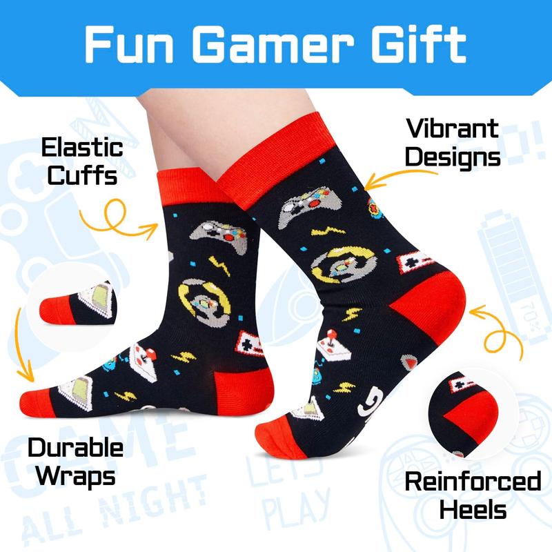 Gamer Gifts Teen Boys Men - Video Game Gifts, Gaming Socks Ideas, Gaming Socks for Adult, Kids