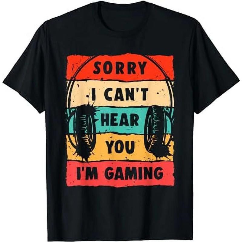 Cotton Short Sleeve Shirt for Teens Boys Men Video Gaming T-Shirt for Men Women