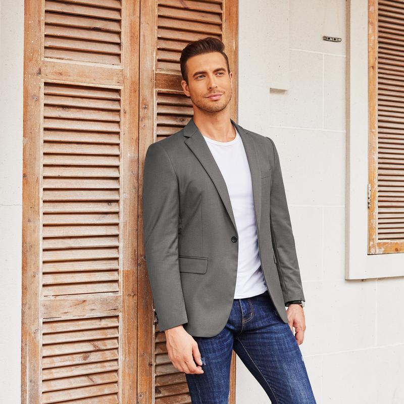 COOFANDY men's sports jacket, casual suit jacket, one click business suit jacket, business dress, spring summer casual top, boutique men's casual suit jacket, long sleeved business suit jacket Menswear Coats