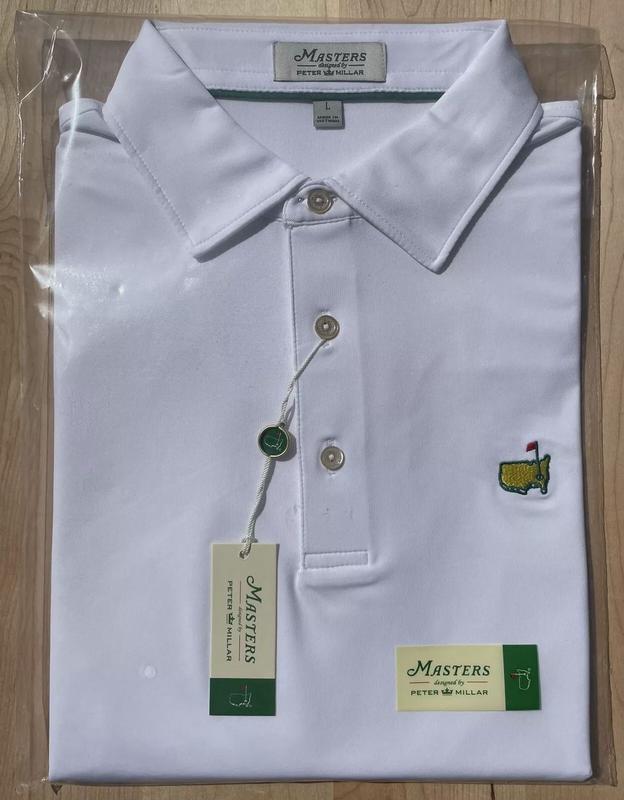 2024 Masters Peter Millar Large L Augusta White Men’s Golf Polo Shirt ANGC ? ⛳️