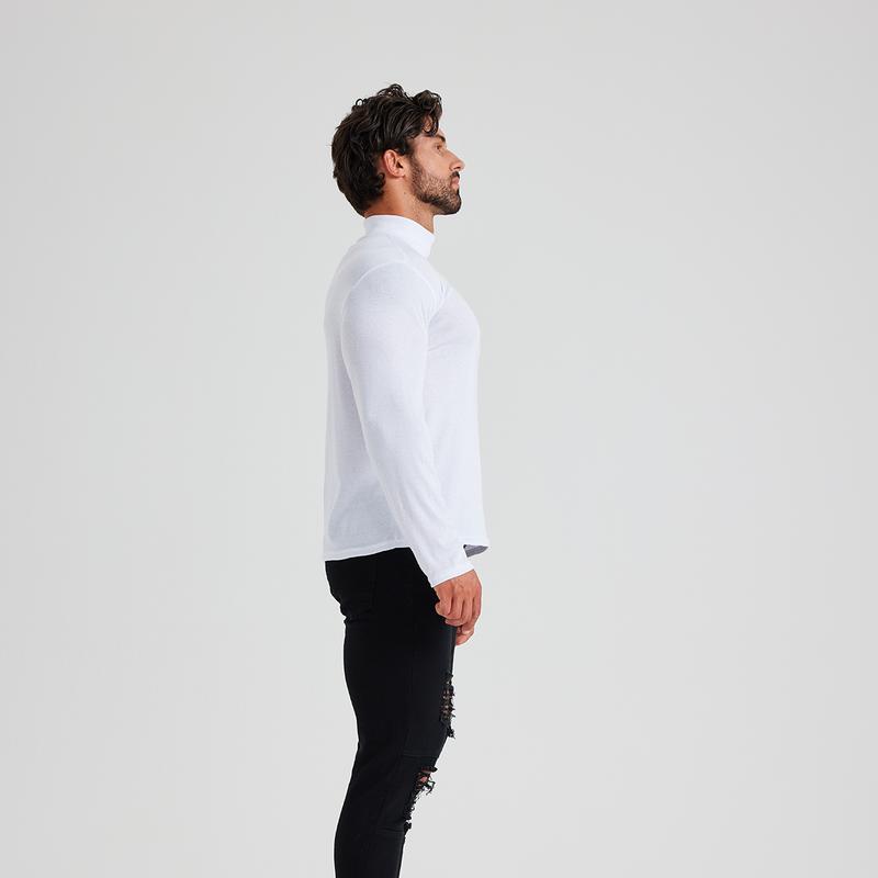 *LONGBIDA Casual Comfort Slim Fit Long Sleeve Turtleneck For Men A