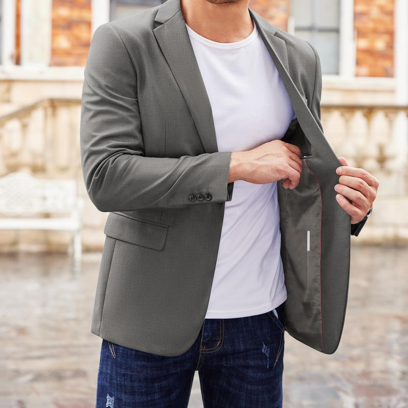 COOFANDY men's sports jacket, casual suit jacket, one click business suit jacket, business dress, spring summer casual top, boutique men's casual suit jacket, long sleeved business suit jacket Menswear Coats