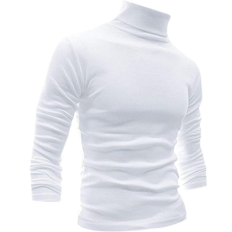 *LONGBIDA Casual Comfort Slim Fit Long Sleeve Turtleneck For Men A