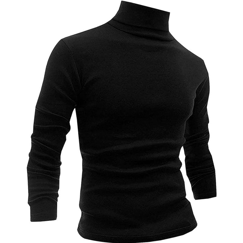 *LONGBIDA Fashion Forward Slim Fit Turtleneck Long Sleeve Pullover For Men A  Menswear Basic