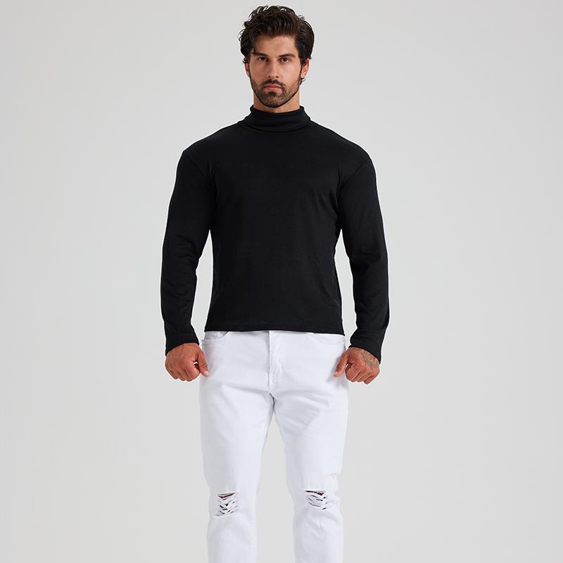 *LONGBIDA Fashion Forward Slim Fit Turtleneck Long Sleeve Pullover For Men A  Menswear Basic