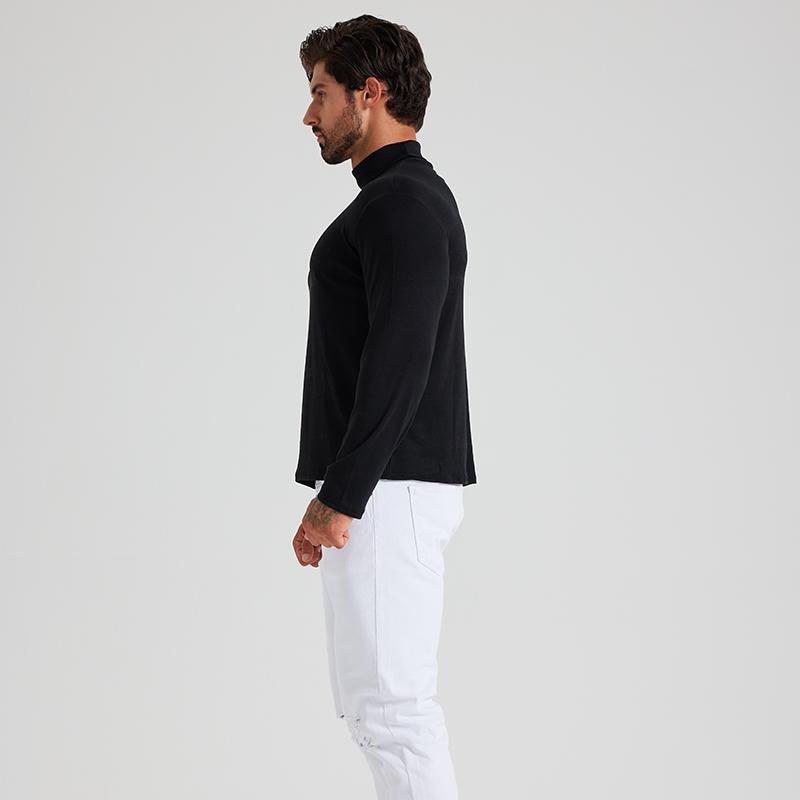 *LONGBIDA Fashion Forward Slim Fit Turtleneck Long Sleeve Pullover For Men A  Menswear Basic