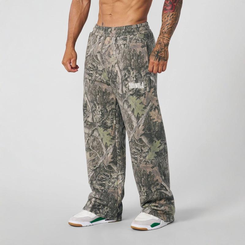 2025 Youngla American Fashion Casual Pants Digital Camouflage Printing Straight-Leg Trousers Sports Fitness Loose Wide Leg Pants