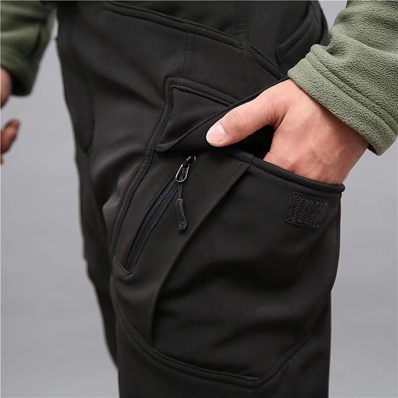 Men's City Gargo Winter Tactical SharkSkin Jackets Hiking Pants Fishing Climbing Trekking Casual Hunting Camping Trousers M-5XL