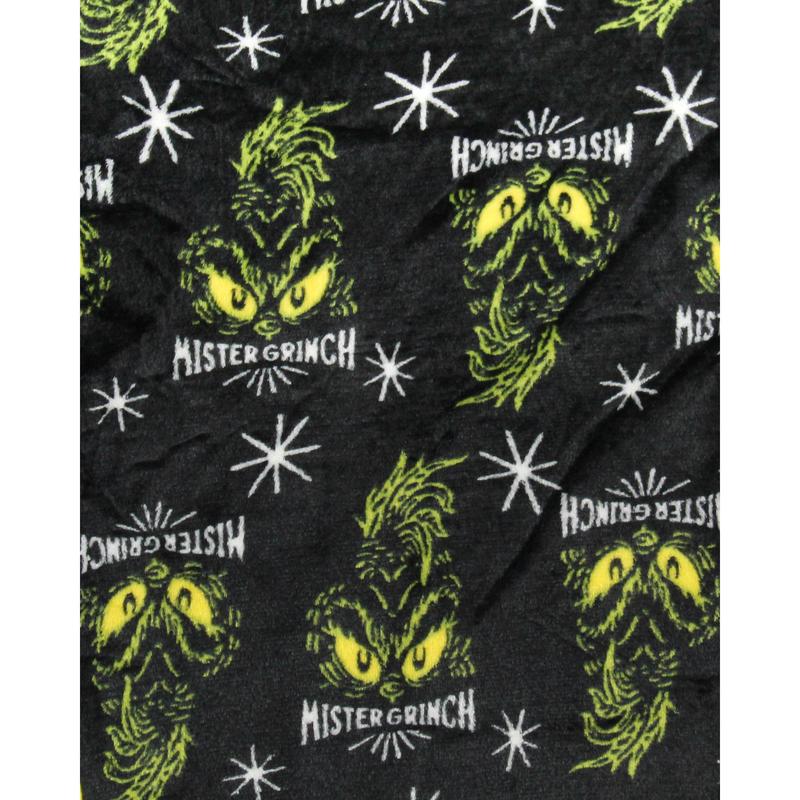 Grinch Pajama Pants Dr Seuss How The Grinch Stole Christmas Mister Grinch Sherpa Fleece Men's Lounge Pajama Pants