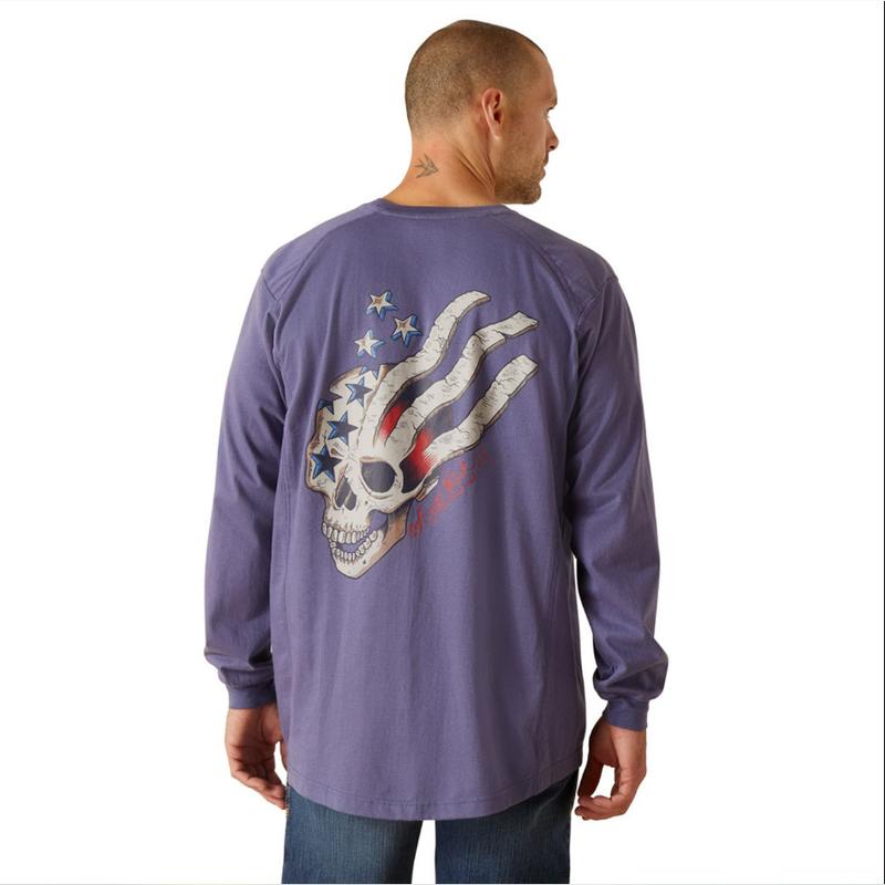 Ariat shirts FR Air American LS logo Longsleeve T-Shirt, western wear for men, fr clothing men, men's clothing, men gifts