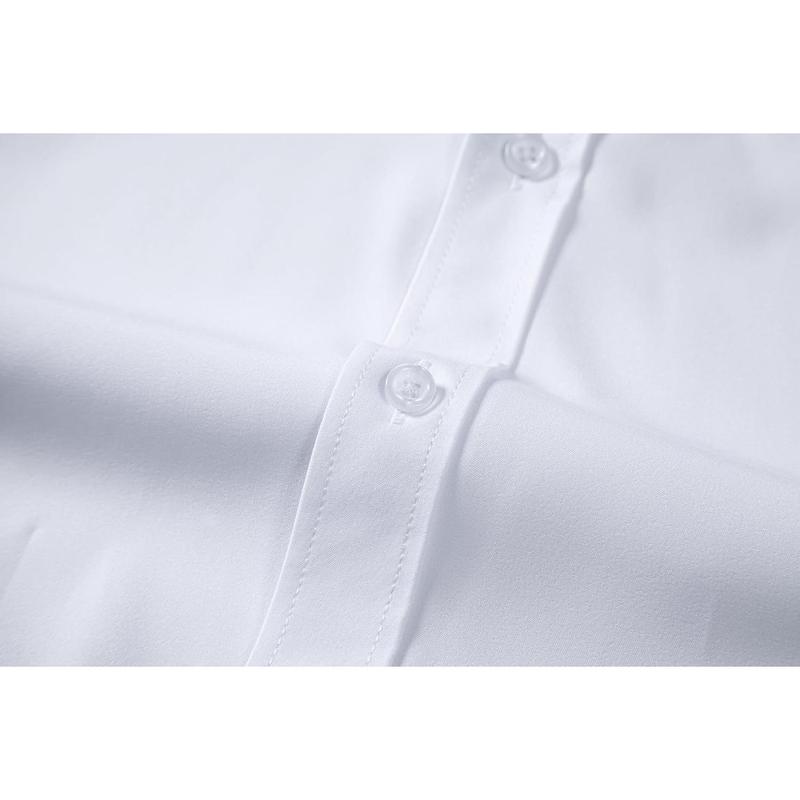 Mens Stretch Slim Fit Dress Shirts Lightweight Soft Long Sleeve Casual Button Down Shirts