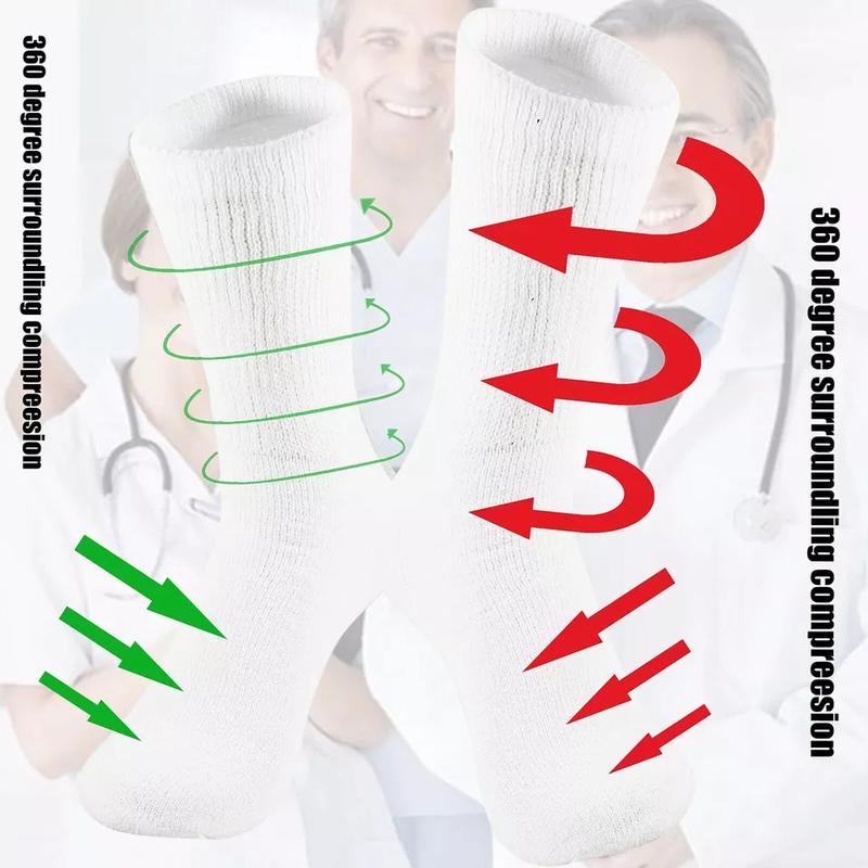 Circulatory Diabetic Cotton Crew Socks 3 Pairs for Men and Women - Womenswear, Comfort