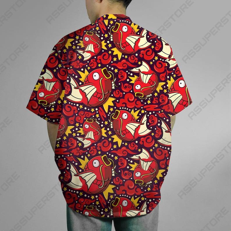 Magikarp Hawaiian Shirt Magikarp Pokemon Anime HG Menswear Top