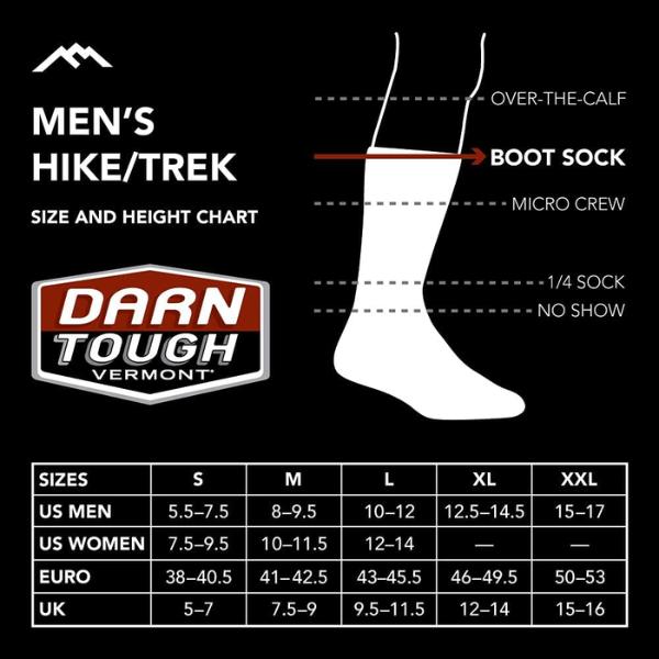 Darn Tough Olive Merino Wool Boot Sock Cushion - Unisex Size L Fabric Menswear Spandex Man Bowling Tropical