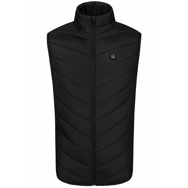 USB Rechargeable Zipper Heated Vest, 9 Heating Zones Washable Electric Vest, Winter Outdoor Heated Jacket, Sports & Outdoor Accessories (Excluding Power Bank)