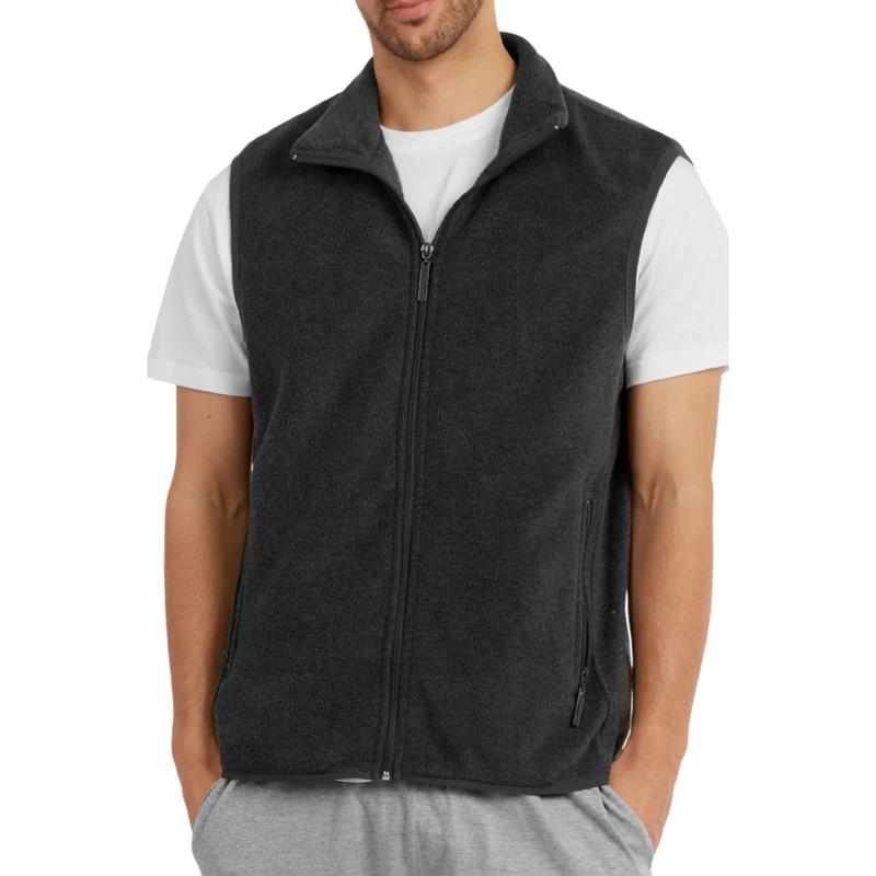 Men’s Full Zip Up Soft Polar Fleece Vest with Zipper Packets S-3XL Regular Plus Big & Tall Size, Sleeveless Fuzzy Casual Lightweight Warm Antistatic Stand Collar Fleece Vest Jacket Coat Sweatshirts Outerwear Outdoor Hiking for Spring Fall Autumn Winter