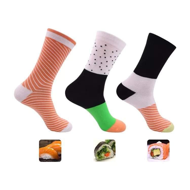 Sushi Socks, 3 Pairs Fun Socks, Unique NoveltyFunny Socks for Men and Women, Sushi Lovers,Birthday, Thanksgiving Christmas Gift ldeaMenswear