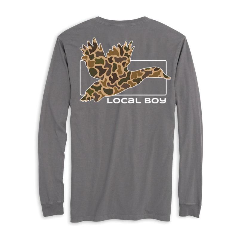 Local Boy Camo Duck Hunting Long Sleeve T-Shirt, Camo Trophy Bottomland Womenswear Long Sleeve Tee, Graphic Unisex Crewneck Shirt For Men And Women