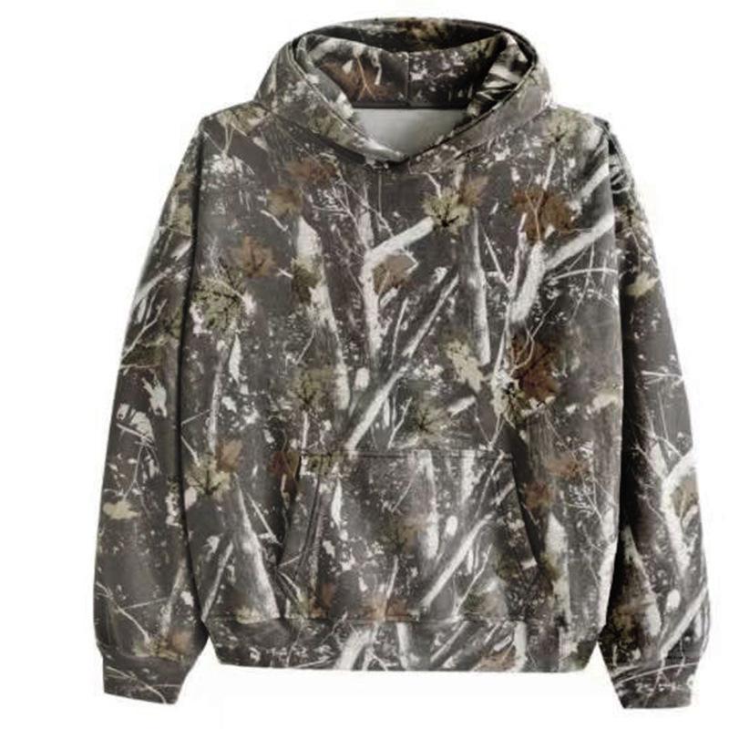 Camouflage printed fleece trousersfor men and women with pocketsoversized baggy sweatpants