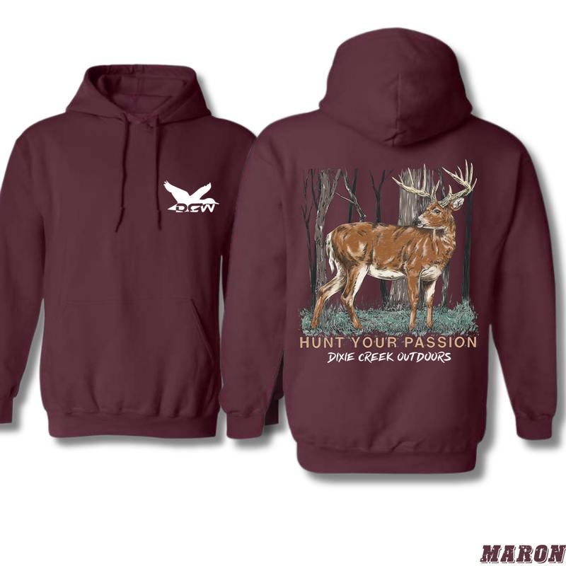 Dixie Creek Outdoors Hoodie - Deer Hunting Design, Camo Country Hoodies, Perfect for Outdoor Enthusiasts, Ideal for Casual Wear, Comfortable and Stylish, Hoodie For Men, Hoodie For Women Menswear Sweaters Tops Underwear