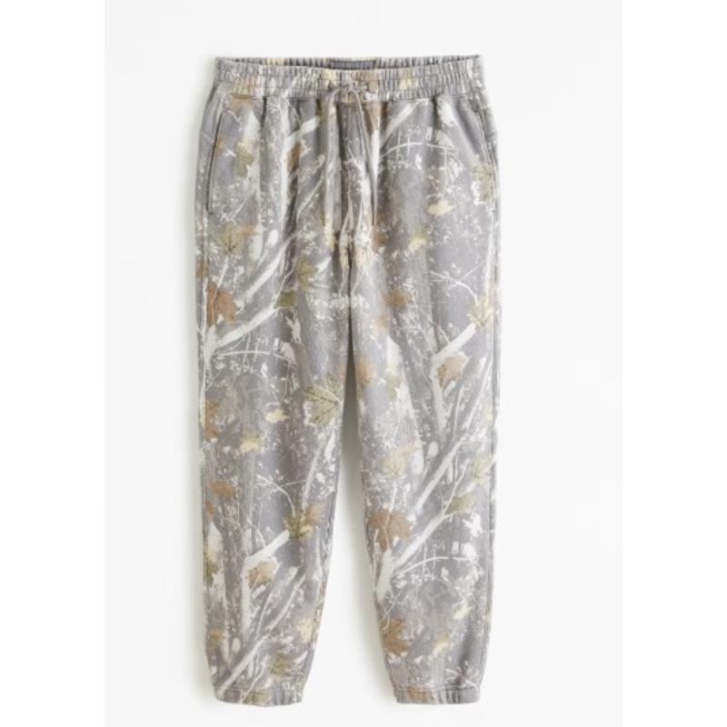 Camouflage printed fleece trousersfor men and women with pocketsoversized baggy sweatpants