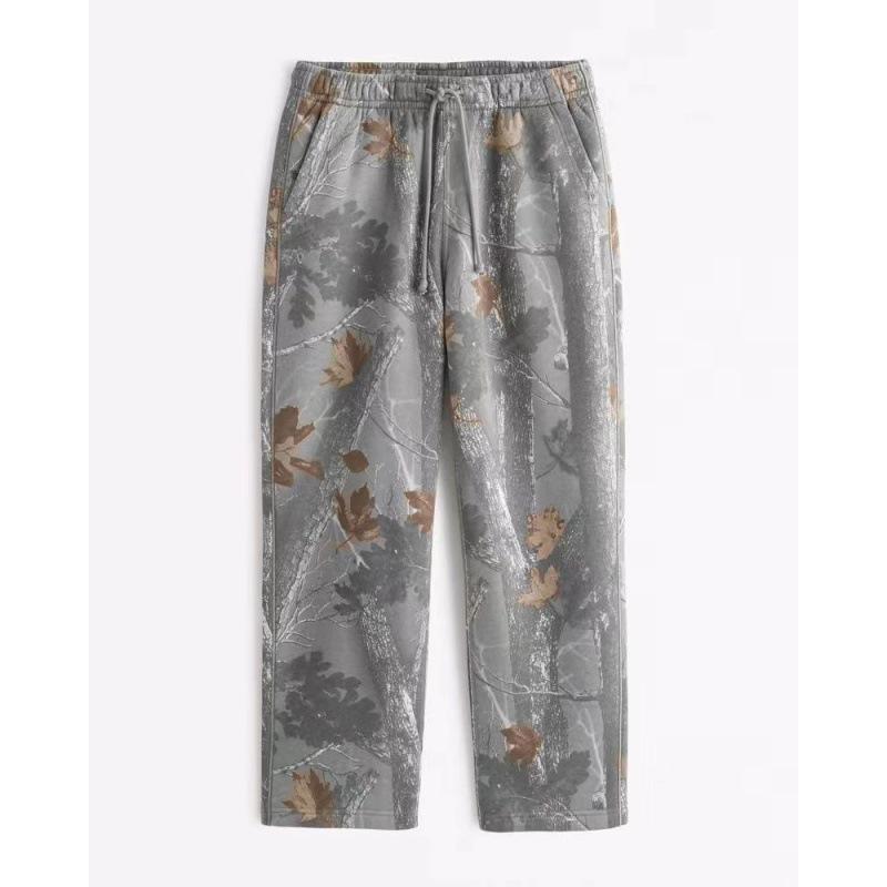 Camouflage printed fleece trousersfor men and women with pocketsoversized baggy sweatpants