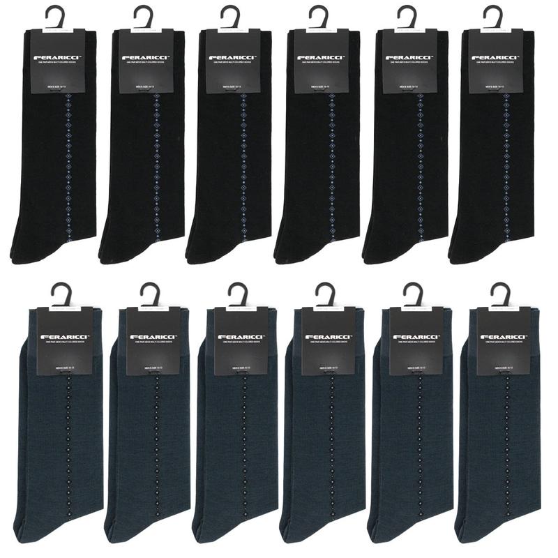 12 Pair Pack Men's Classics Dress Socks