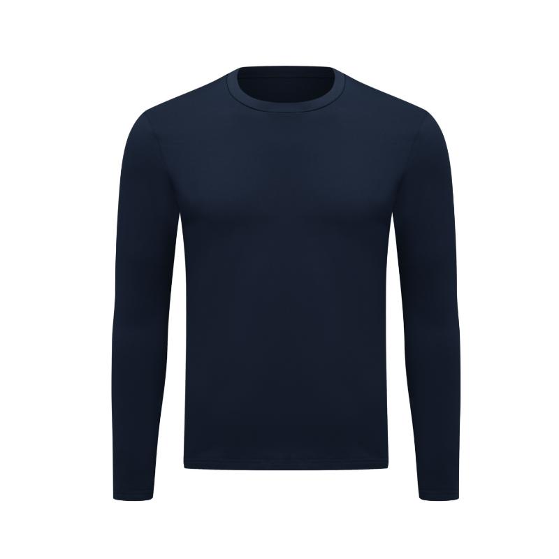 Men's Thermal Underwear Tops - Crew Neck Base Layer Long Sleeve Tops Fleece Lining Bottoming Shirts - For Cold Weather - For Men - Keep Warm & Comfortable - Ideal Gift for Winter Sports Enthusiasts Fabric Menswear Spandex Collar