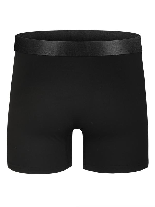 Men's Solid Color Boxer Brief, Casual Comfy Breathable Underwear for Daily Wear, Men's Underwear for All Seasons