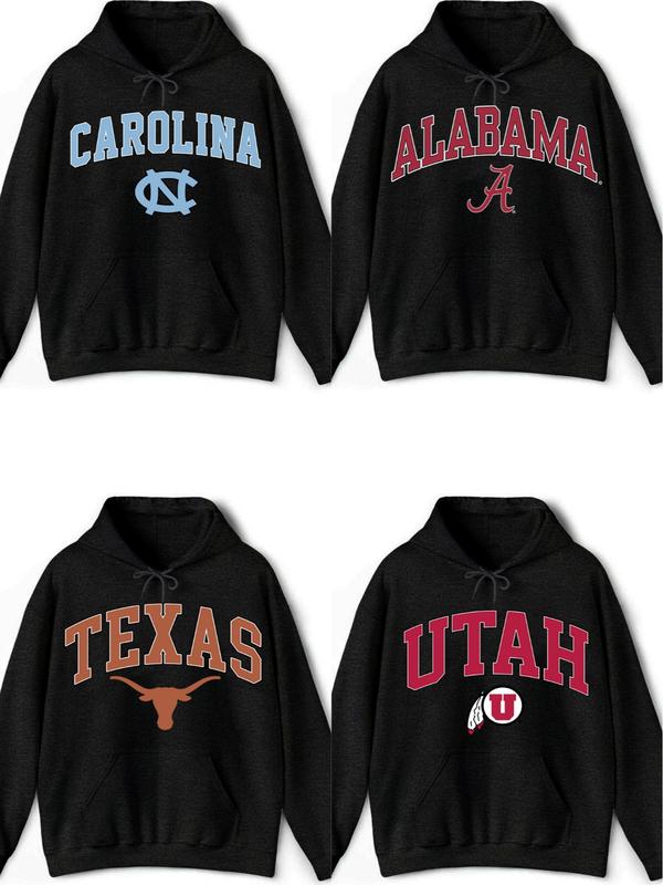 Graphic Sport Teams NCAA Collection Unisex Black Hoodie, Graphic Team Collection Shirt, Gift For NCAA Fan