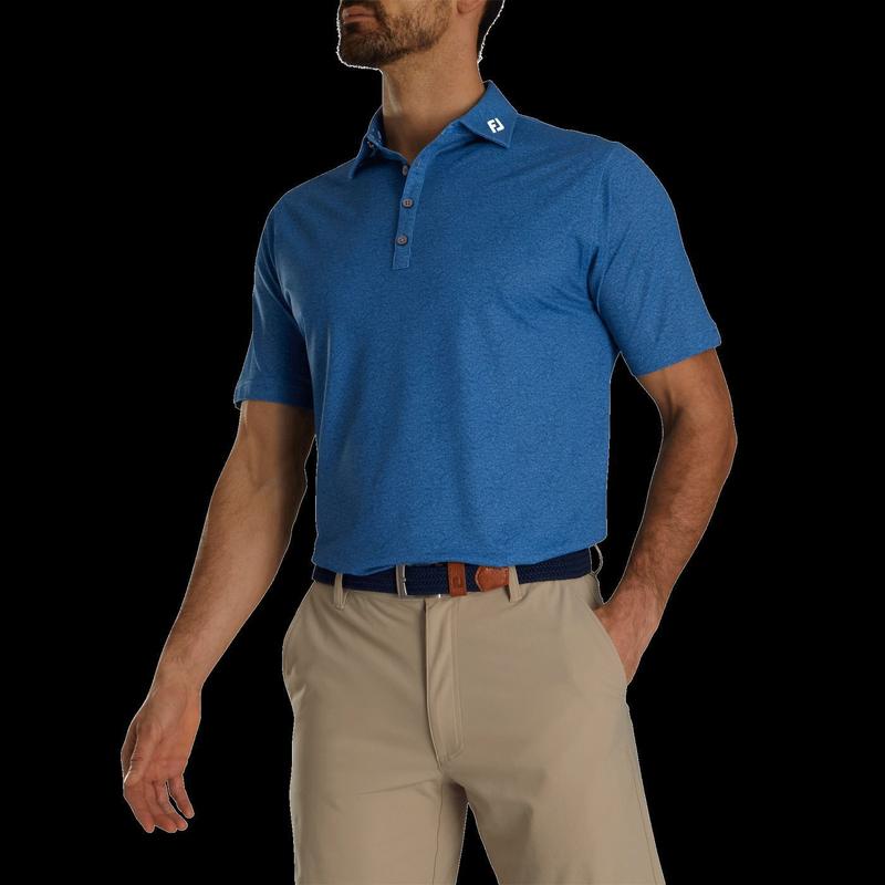 2024 FootJoy Texture Print Polo - Sapphire