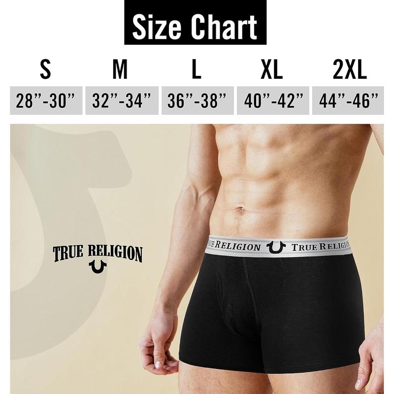 True Religion Mens Boxer Briefs Cotton Stretch Underwear for Men Pack of 4