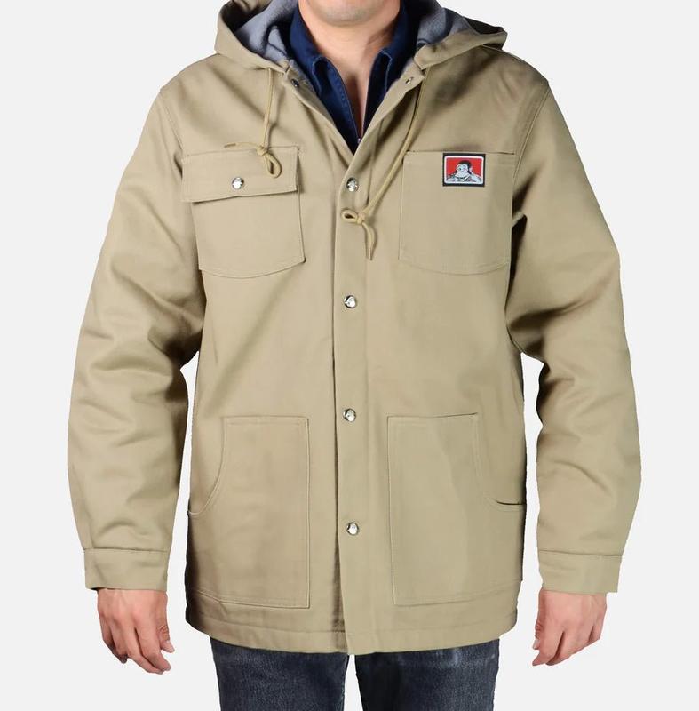 BEN DAVIS FRONT SNAP HOODED JACKET