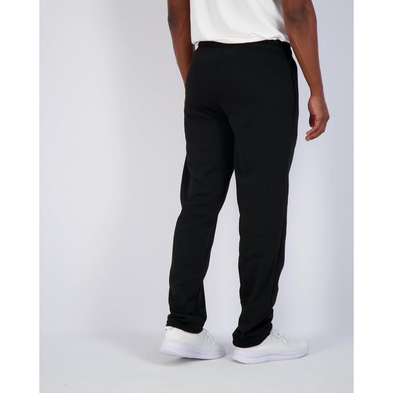 Real Essentials 3 Pack: Men's Tech Fleece Athletic Casual Open Bottom Sweatpants with Pockets (Available in Big & Tall)