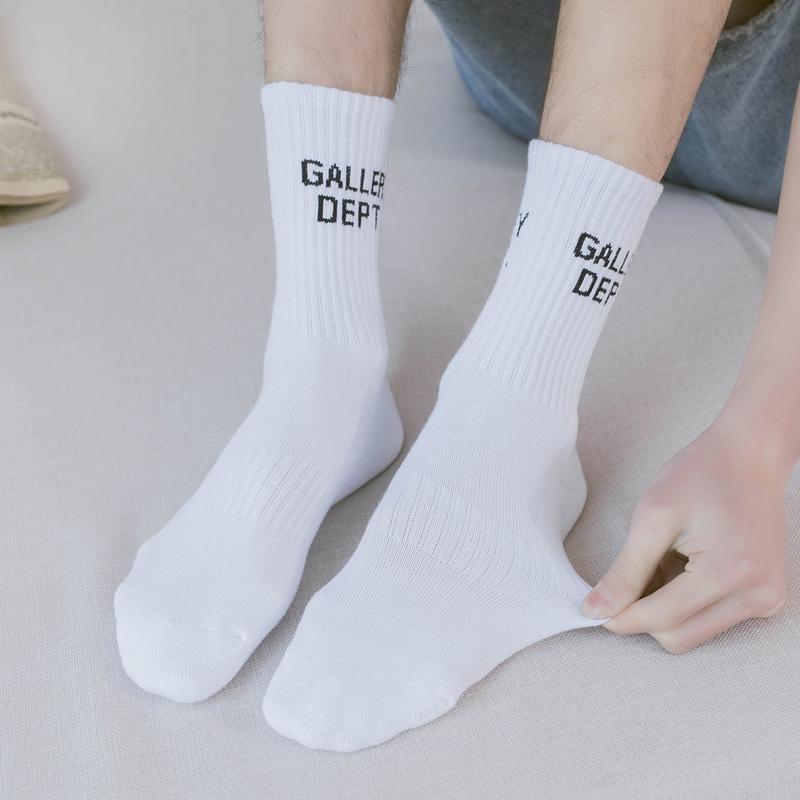 Letter Gallery Hip Hop Cotton Crew Socks for Men and Women - Lightweight and Foldable - Everyday, Comfortable