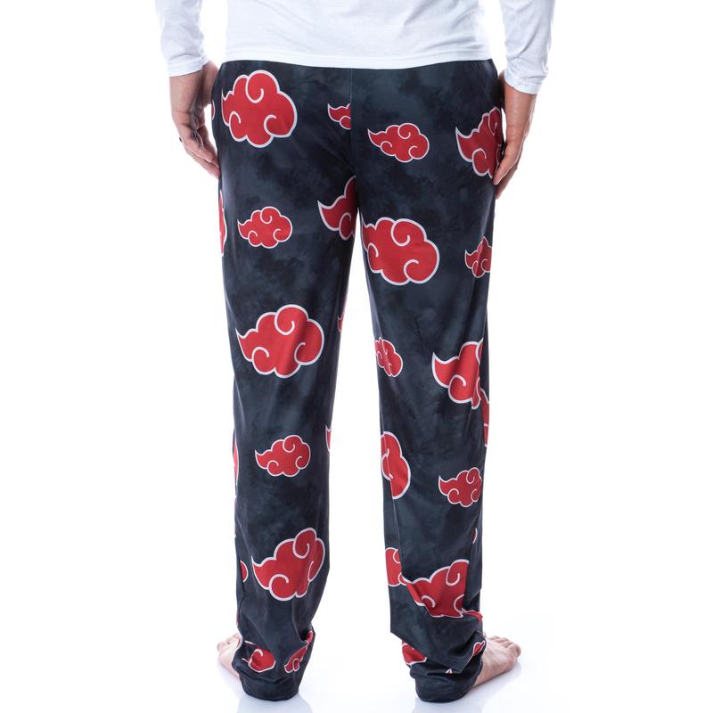 Naruto Shippuden Mens' Akatsuki Clouds Pajama Sleep Lounge Pants