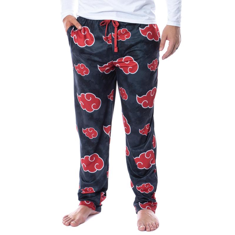 Naruto Shippuden Mens' Akatsuki Clouds Pajama Sleep Lounge Pants