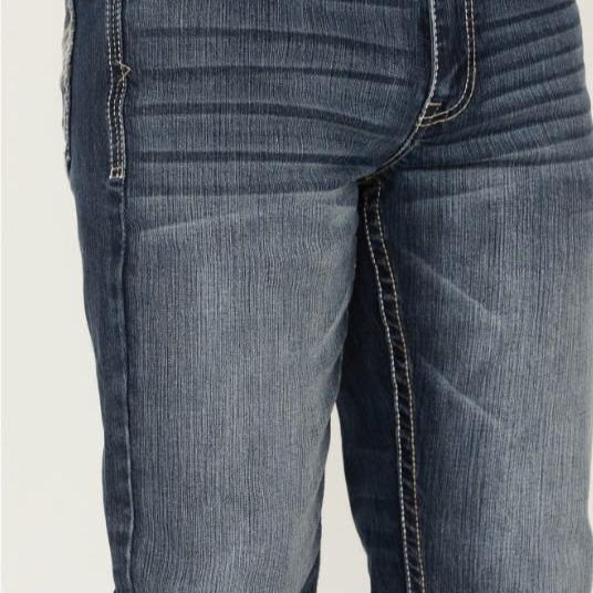 Men's Moonlight Dark Wash Slim Straight Stretch Denim Jeans