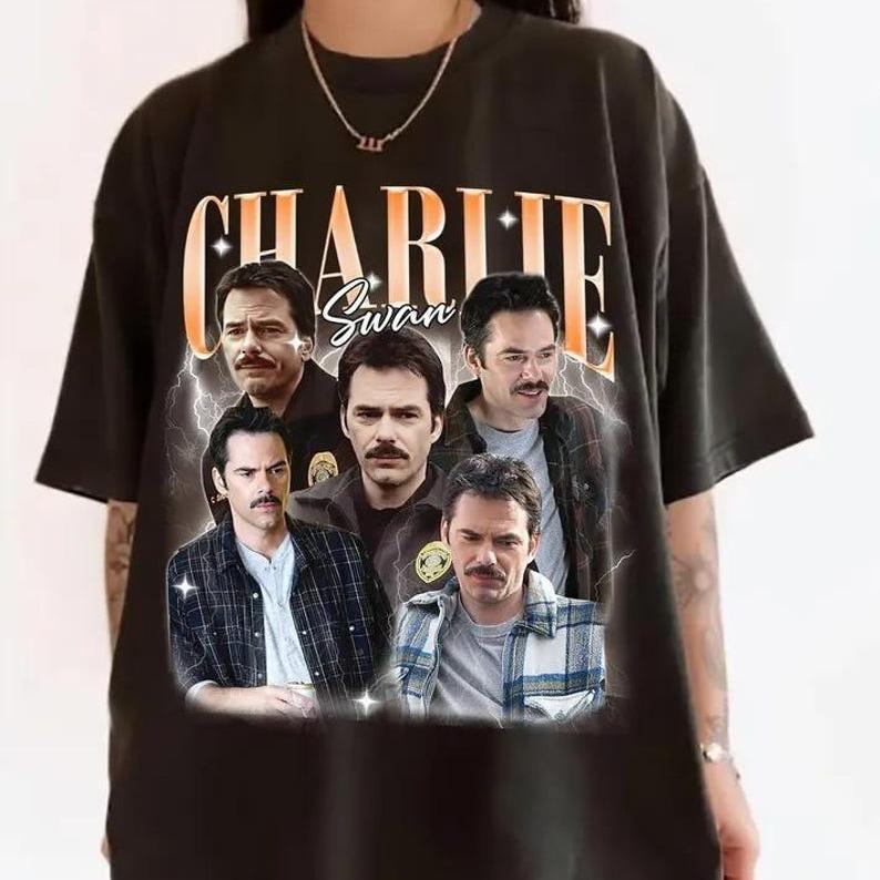 Retro Charlie Swan Graphic Shirt, Charlie Swan Homage Graphic Unisex T-Shirt, Bootleg Retro 90's Twilight Fans Gift, Twilight Merch Tee