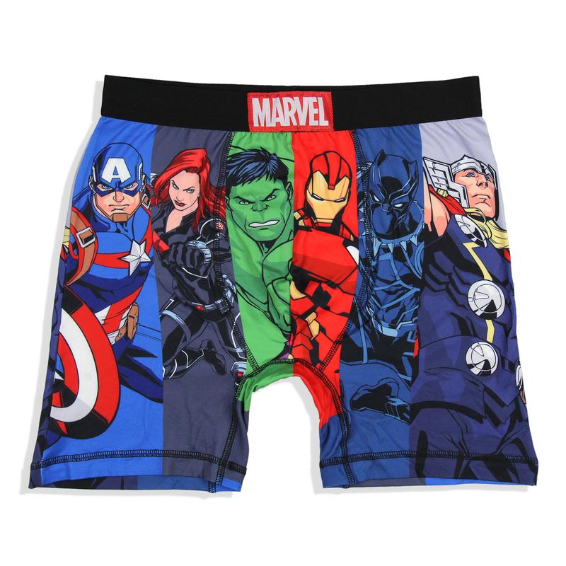 Marvel Mens' 2 Pack The Avengers Comic Boxers Underwear Boxer Briefs