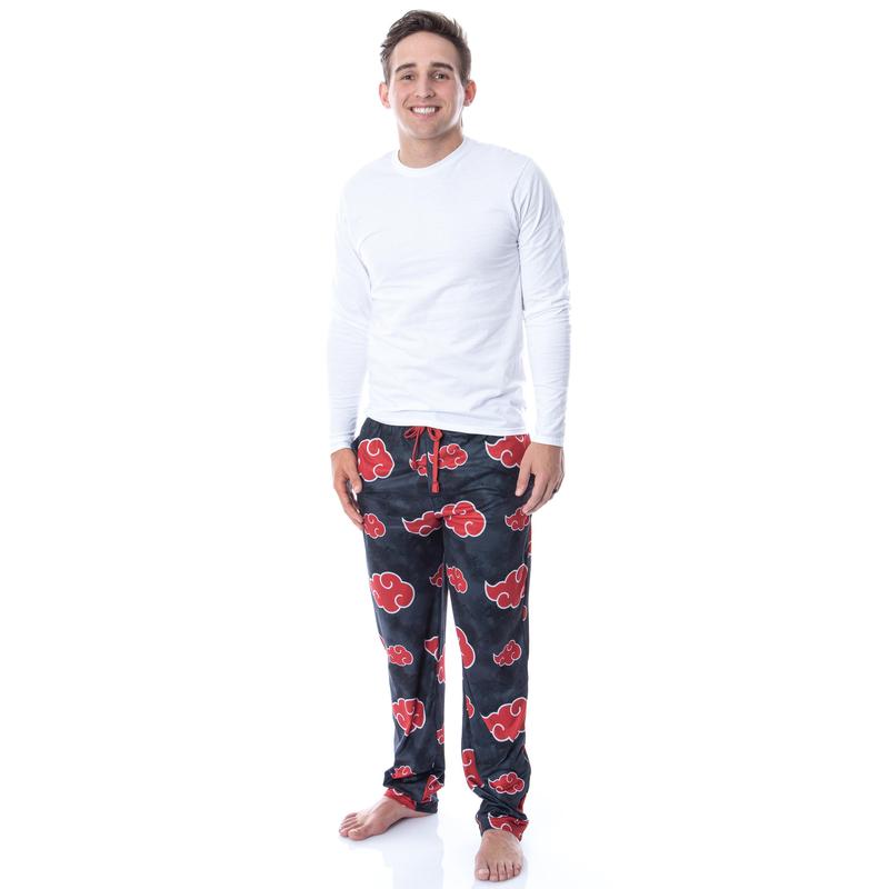 Naruto Shippuden Mens' Akatsuki Clouds Pajama Sleep Lounge Pants