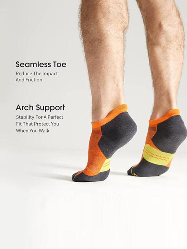 Men's  Colorblock Ankle Socks, Casual Moisture Wicking Low Cut Socks, Soft Comfy Breathable Socks for All Seasons Daily Wear